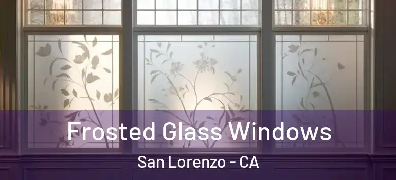  Frosted Glass Windows San Lorenzo - CA