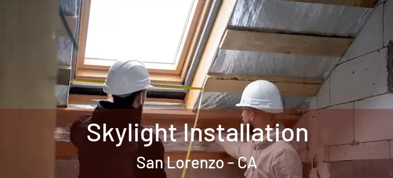  Skylight Installation San Lorenzo - CA