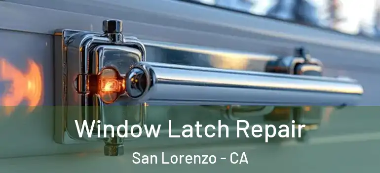  Window Latch Repair San Lorenzo - CA